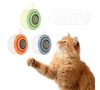 sourcing map Catnip Balls Cat Teeth Cleaning Chew Ball, Rotatable and Cute, Indoor Cat Energy Playing Supplies (3 Colors), Intended for Bedroom/Balcony/Feeding Area