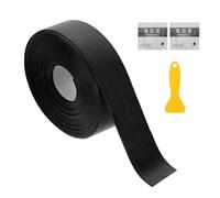 sourcing map Caulk Tape Waterproof, 0.8 In x 16.4 ft / 21mm x 5M Self-Adhesive Sealant Sealing Strip Caulking Sealant Tape PVC with Tool for Kitchen Sink Toilet Bathroom Bathtub Floor, Black