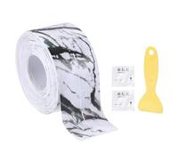 sourcing map Caulk Tape Waterproof, 1.42 Inch x 16.4 ft Self-Adhesive Sealant Sealing Strip Caulking Sealant Tape PVC with Tool for Kitchen Sink Toilet Bathroom Bathtub Floor, Black White