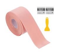 sourcing map Caulk Tape Waterproof, 1.5 In x 16.4 ft / 38mm x 5M Self-Adhesive Sealant Sealing Strip Caulking Sealant Tape PVC with Tool for Kitchen Sink Toilet Bathroom Bathtub Floor, Pink