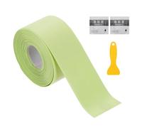 sourcing map Caulk Tape Waterproof, 1.5 In x 16.4 ft / 38mm x 5M Self-Adhesive Sealant Sealing Strip Caulking Sealant Tape PVC with Tool for Kitchen Sink Toilet Bathroom Bathtub Floor, Green