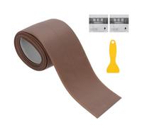 sourcing map Caulk Tape Waterproof, 1.5 In x 5 ft / 38mm x 1.5M Self-Adhesive Sealant Sealing Strip Caulking Sealant Tape PVC with Tool for Kitchen Sink Toilet Bathroom Bathtub Floor, Brown