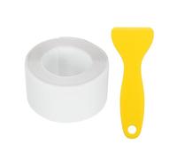 sourcing map Caulk Tape, White Toilet Caulk Strip Self Adhesive 1.5" x 16.4Ft Caulking Sealant Tape with Sealing Tool for Kitchen Bathroom Edge Protector