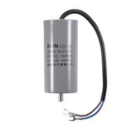 sourcing map CBB60 Run Capacitor 30uF 450V AC 2 Wires 50/60Hz Cylinder 96x45mm with Terminal, M8 Fixing Stud for Air Compressor Water Pump Motor