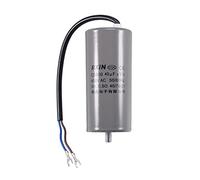sourcing map CBB60 Run Capacitor 40uF 450V AC 2 Wires 50/60Hz Cylinder 110x50mm with Terminal, M8 Fixing Stud for Air Compressor Water Pump Motor