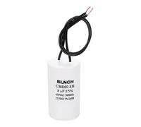 sourcing map CBB60 Running Capacitor, 8uF 450V 2 Wire Electric Air Compressor Motor Run Starting Capacitor for Washing Machine, Refrigerator, Air Conditioner, White
