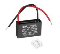 sourcing map CBB61 Ceiling Fan Capacitor, 1uF 450V AC 2 Wires Ceiling Fan Capacitor Replacement with Terminal Blocks for Pump Motor Generator Blower, 37x22.5x12mm