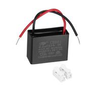 sourcing map CBB61 Ceiling Fan Capacitor, 2.2uF 450V AC 2 Wires Ceiling Fan Capacitor Replacement with Terminal Blocks for Pump Motor Generator Blower, 37.5x28.7x17.5mm