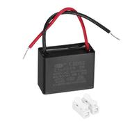sourcing map CBB61 Ceiling Fan Capacitor, 2.5uF 450V AC 2 Wires Ceiling Fan Capacitor Replacement with Terminal Blocks for Pump Motor Generator Blower, 37.5x28.5x17.5mm