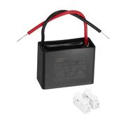 sourcing map CBB61 Ceiling Fan Capacitor, 2uF 450V AC 2 Wires Ceiling Fan Capacitor Replacement with Terminal Blocks for Pump Motor Generator Blower, 37.5x28.5x18mm