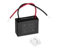 sourcing map CBB61 Ceiling Fan Capacitor, 4.5uF 450V AC 2 Wires Ceiling Fan Capacitor Replacement with Terminal Blocks for Pump Motor Generator Blower, 43x31x18mm
