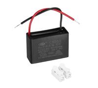 sourcing map CBB61 Ceiling Fan Capacitor, 6uF 450V AC 2 Wires Ceiling Fan Capacitor Replacement with Terminal Blocks for Pump Motor Generator Blower, 47x31.5x19mm