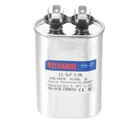 sourcing map CBB65 Capacitor, 4uF 370/450V Oval Run Start Capacitor for AC Electric Motor Start HVAC Compressor Generator Air Condenser Straight Cool Heat Pump