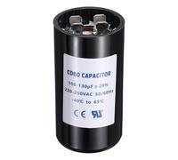 sourcing map CD60 Capacitor 108-130 UF/Mfd, 220-250 VAC CD60 Run Motor Start Capacitor 50/60 Hz for Electric Fan Motor Starting Well Pump, Black