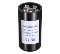 sourcing map CD60 Capacitor 233-280 UF/Mfd, 110-125 VAC CD60 Run Motor Start Capacitor 50/60 Hz for Electric Fan Motor Starting Well Pump, Black