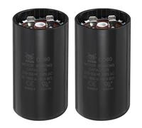 sourcing map CD60 Capacitor 270-324 UF/Mfd, 250 VAC CD60 Run Motor Start Capacitor for Electric Fan Motor Starting Well Pump (Black, Pack of 2)