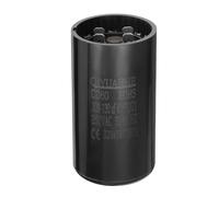 sourcing map CD60 Motor Run Capacitor, 108-130uf/MFD AC250V Running Start Capacitor 50-60Hz Universal for Electric Motor, Black 46x86mm