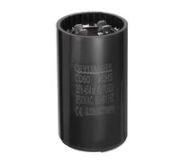 sourcing map CD60 Motor Run Capacitor, 378-454uf/MFD AC250V Running Start Capacitor 50-60Hz Universal for Electric Motor, Black 46x86mm