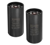 sourcing map CD60 Motor Run Capacitor, 720-864uf/MFD AC250V Running Start Capacitor 50-60Hz Universal for Electric Motor, Black 53x110mm, Pack of 2