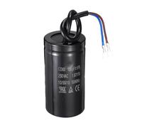 sourcing map CD60 Run Capacitor, 150uF 250VAC 50/60Hz 2 Wires CD60 Motor Starting Capacitor for Washing Machine, Air Compressor, Refrigerator, Black