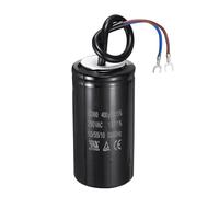 sourcing map CD60 Run Capacitor, 400uF 250VAC 50/60Hz 2 Wires CD60 Motor Starting Capacitor for Washing Machine, Air Compressor, Refrigerator, Black