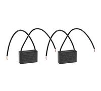 sourcing map Ceiling Fan Capacitor CBB61 1.2uF 250V AC 2 Wires Metallized Polypropylene Film Capacitor 36x23x12mm for Electric Fan Pump Motor Generator 2Pcs
