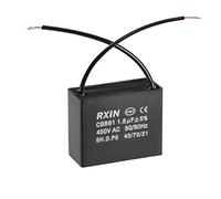 sourcing map Ceiling Fan Capacitor CBB61 1.8uF 450V AC 2 Wires Metalized Polypropylene Film Capacitors 36.5x16x29.5mm for Water Pump Motor Generator