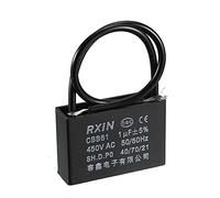 sourcing map Ceiling Fan Capacitor CBB61 1uF 450V AC 2 Wires Metalized Polypropylene Film Capacitors 36x25x10mm for Water Pump Motor Generator