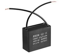 sourcing map Ceiling Fan Capacitor CBB61 2.5uF 450V AC 2 Wires Metalized Polypropylene Film Capacitors 36.5x16x29.5mm for Water Pump Motor Generator