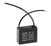 sourcing map Ceiling Fan Capacitor CBB61 2.7uF 450V AC 2 Wires Metalized Polypropylene Film Capacitors 36.5x16x29.5mm for Water Pump Motor Generator