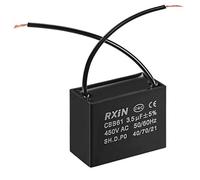 sourcing map Ceiling Fan Capacitor CBB61 3.5uF 450V AC 2 Wires Metallized Polypropylene Film Capacitors 38x20x30mm for Water Pump Motor Generator
