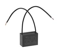 sourcing map Ceiling Fan Capacitor CBB61 4uF 250V AC 2 Wires Metallized Polypropylene Film Capacitor 38x28x18mm for Electric Fan Pump Motor Generator