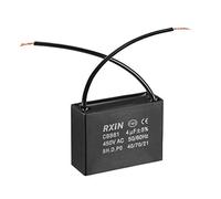 sourcing map Ceiling Fan Capacitor CBB61 4uF 450V AC 2 Wires Metalized Polypropylene Film Capacitors 47x17.5x34.5mm for Water Pump Motor Generator