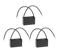 sourcing map Ceiling Fan Capacitor CBB61 6uF 250V AC 2 Wires Metallized Polypropylene Film Capacitor 47x29x18mm for Electric Fan Pump Motor Generator 3Pcs