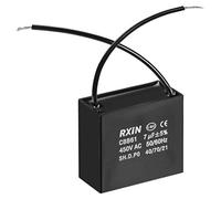 sourcing map Ceiling Fan Capacitor CBB61 7uF 450V AC 2 Wires Metalized Polypropylene Film Capacitors 47x23x41mm for Water Pump Motor Generator