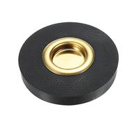 sourcing map Cello Bass Rock Stop, Bass Round End Pin Rubber Stopper, Cello Anti-Slip Floor Stand Holder Black and Golden for Cello Non-Slip