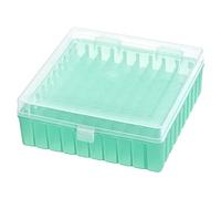 sourcing map Centrifuge Tube Freezer Storage Box 100 Places Waterproof Polypropylene Lockable Cryogenic Holder Rack for 1.5/1.8/2ml Microcentrifuge Tubes Vials Samples, Green