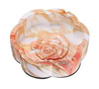 sourcing map Ceramic Ashtray, 5.1inch Flower Modern Cigarette Ashtray Tabletop Ash Trays for Men Gift Indoor Outdoor Patio Home Bar Office Malls, Orange