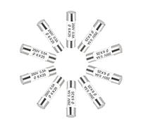 sourcing map Ceramic Cartridge Fuses 0.5A 250V 6x25mm Ceramic Fuses Fast Blow Replacement for Amplifier Energy Saving Lamp Ballast 10pcs