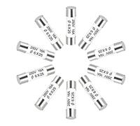 sourcing map Ceramic Cartridge Fuses 16A 250V 6x25mm Ceramic Fuses Fast Blow Replacement for Amplifier Energy Saving Lamp Ballast 10pcs