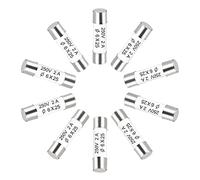 sourcing map Ceramic Cartridge Fuses 2A 250V 6x25mm Ceramic Fuses Fast Blow Replacement for Amplifier Energy Saving Lamp Ballast 10pcs