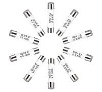 sourcing map Ceramic Cartridge Fuses 2A 500V 6x30mm Ceramic Fuses Fast Blow Replacement for Amplifier Energy Saving Lamp Ballast 10pcs
