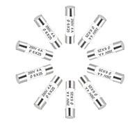 sourcing map Ceramic Cartridge Fuses 4A 250V 6x25mm Ceramic Fuses Fast Blow Replacement for Amplifier Energy Saving Lamp Ballast 10pcs