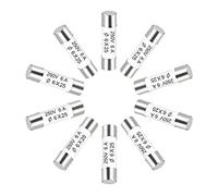 sourcing map Ceramic Cartridge Fuses 6A 250V 6x25mm Ceramic Fuses Fast Blow Replacement for Amplifier Energy Saving Lamp Ballast 10pcs