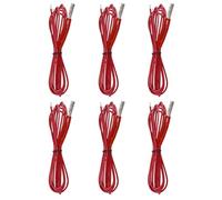 sourcing map Ceramic Cartridge Heater,0.24"x0.79" DC12V 40W Heater with 1 Meter Wiring 3D Printer Heater Accessories for 3D Printer,Red 6 Pack