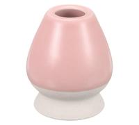 sourcing map Ceramic Chasen Stand 70mm Matcha Whisk Holder Teas Set Whisks Stand Traditional Matcha Tea Chasen Holder Tea Set Accessories for Tea Tasting, Beige/Pink