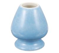 sourcing map Ceramic Chasen Stand 70mm Matcha Whisk Holder Teas Set Whisks Stand Traditional Matcha Tea Chasen Holder Tea Set Accessories for Tea Tasting, Cyan Blue