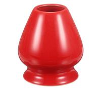 sourcing map Ceramic Chasen Stand 70mm Matcha Whisk Holder Teas Set Whisks Stand Traditional Matcha Chasen Holder Tea Set Accessories, Red