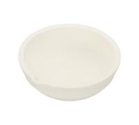 sourcing map Ceramic Crucible Bowl 1500g Heatproof Quartz Melting Dishes Pot Ceramic Evaporation Bowl Cup Pot for Melting Casting Refining Gold Silver, White