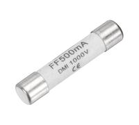 sourcing map Ceramic Fuse 1000V 500mA, 6.3x32mm Ceramic Tube Fuses, White | Fast Blow Ceramic Fuses, Replacement for Multimeter Electronics Power Supplies House Appliances Circuit LED Drivers